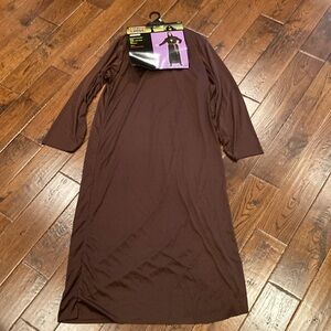 Totally Ghoul Men’s Monk Robe Costume NEW Hood Belt Necklace